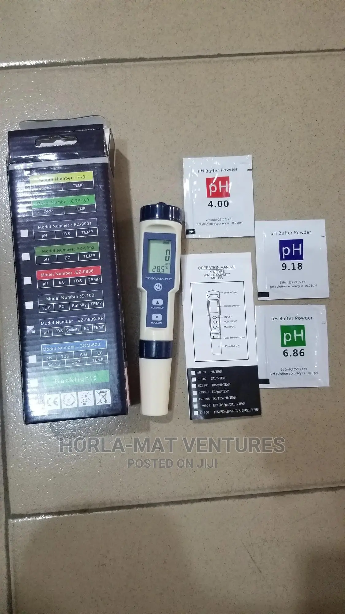 Water Quality Meter Ph / TDS / Salinity / Ec/ Temp Meter