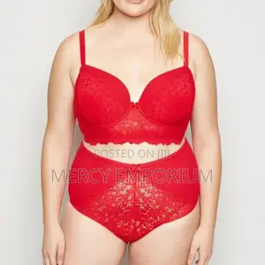 Red Lace Bra With Matching Panties. Bra 42C and 42DD