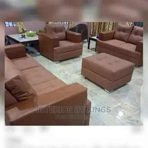 5seater Fabric Sofa With an Ottoman Can Come in Colors