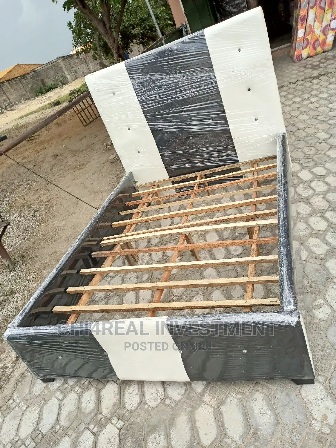 4.5 by 6 Leather Bedframe