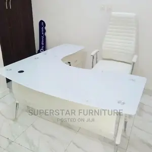 Glass Office Tables With Extension and Mobile Drawers