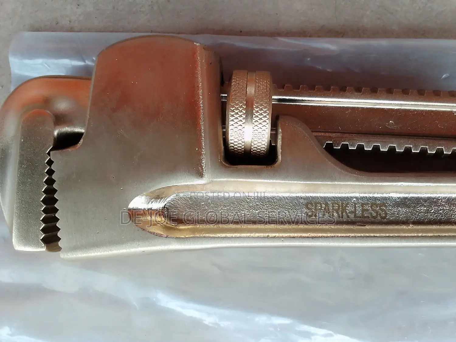 8" Non-Spark Adjustable Pipe Wrenches Brass