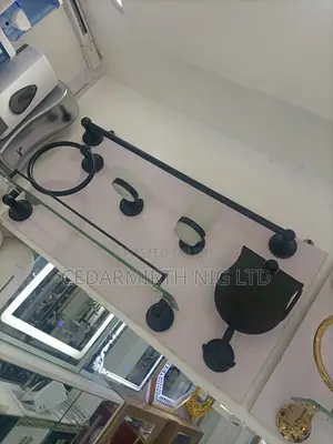 NI Black Complete Bathroom Accessories