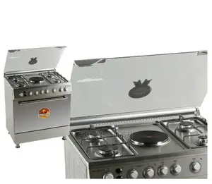 Polystar 4 Gas Burner,1 Hotplate Double Oven Stainless - P