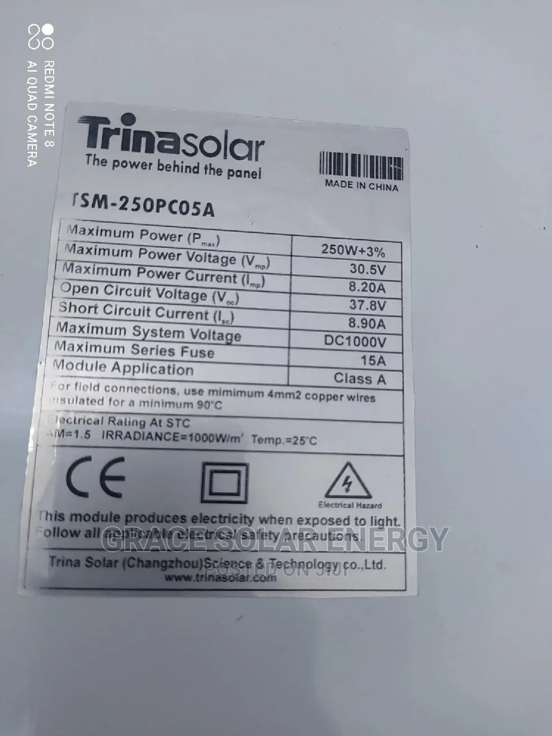 Trina \ Canadian 250watts Panel