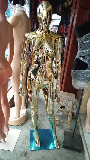 Gold Chrome Egg Face Size 8 Display Mannequins