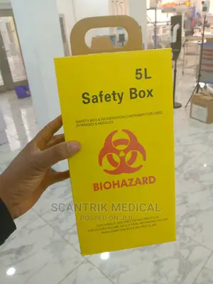 Premium Quality 5L Biohazard Safety Yellow Box