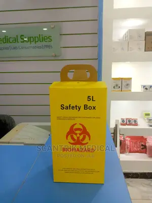 Disposable Laboratory Use Safety Yellow Box