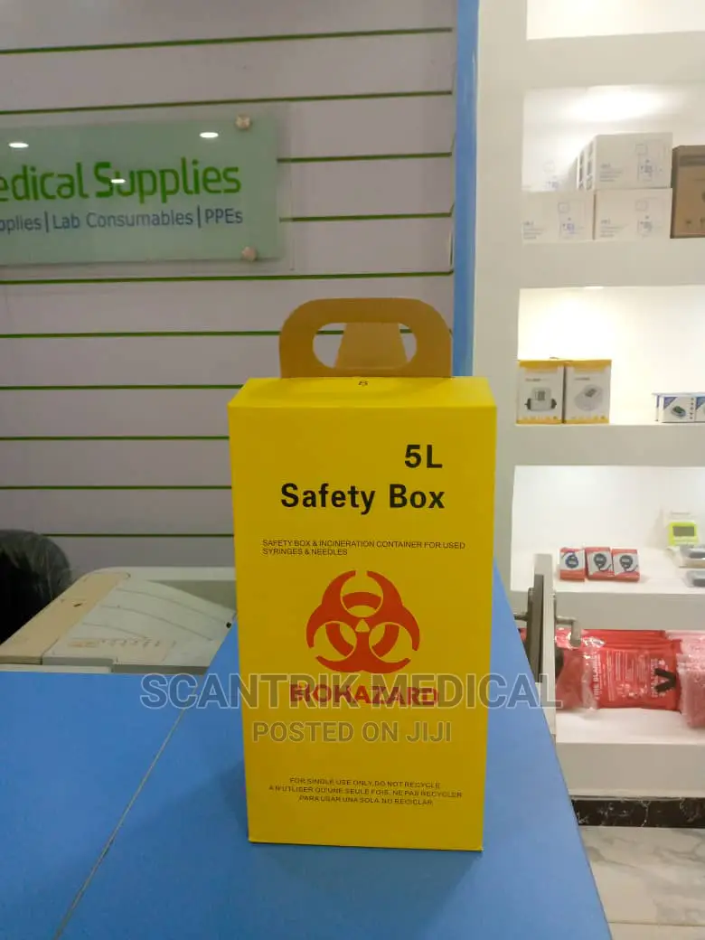 Disposable Laboratory Use Safety Yellow Box