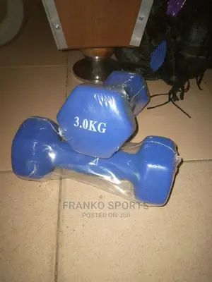 3kg Rubber Dumbbells