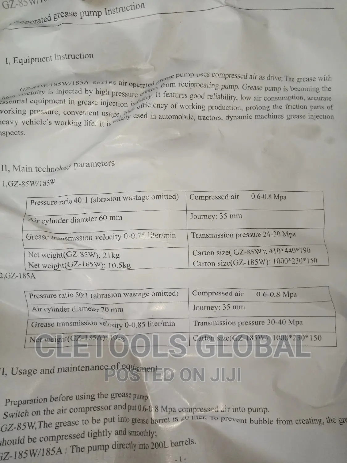 High Pressure Grease Pump