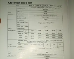 Xtra Power MPPT Charge Controller 60ah