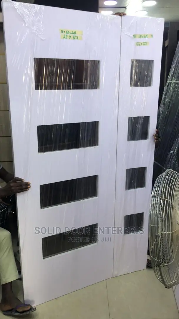 Solid HDF Doors With Glass