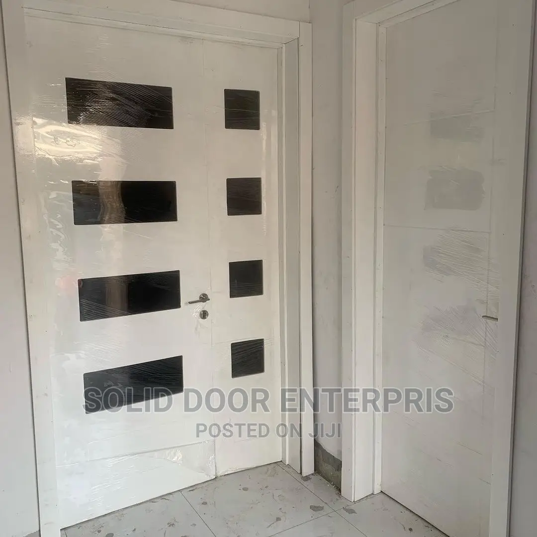 Solid HDF Doors With Glass