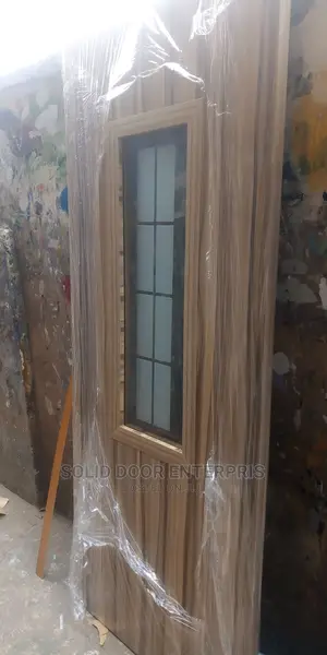 Solid HDF Doors With Glass