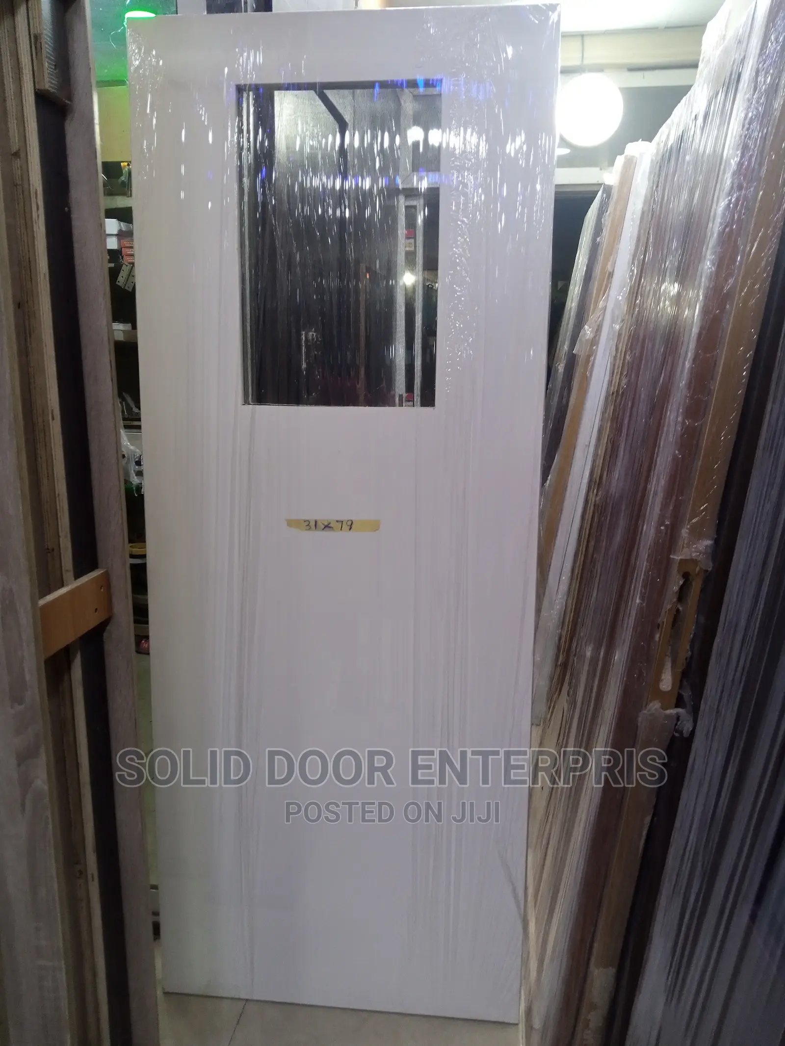 Solid HDF Doors With Glass
