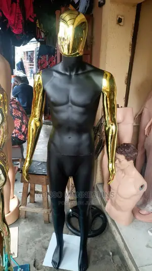 Gold and Black Matt Male Full Body Display Mannequins
