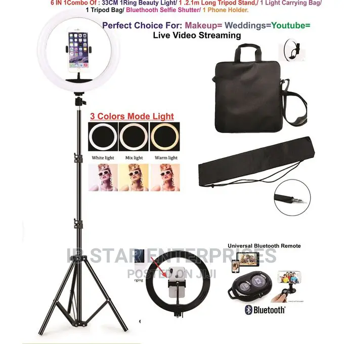33CM LED Ring Light Dimmable for DSLR/Camera/Smartphone