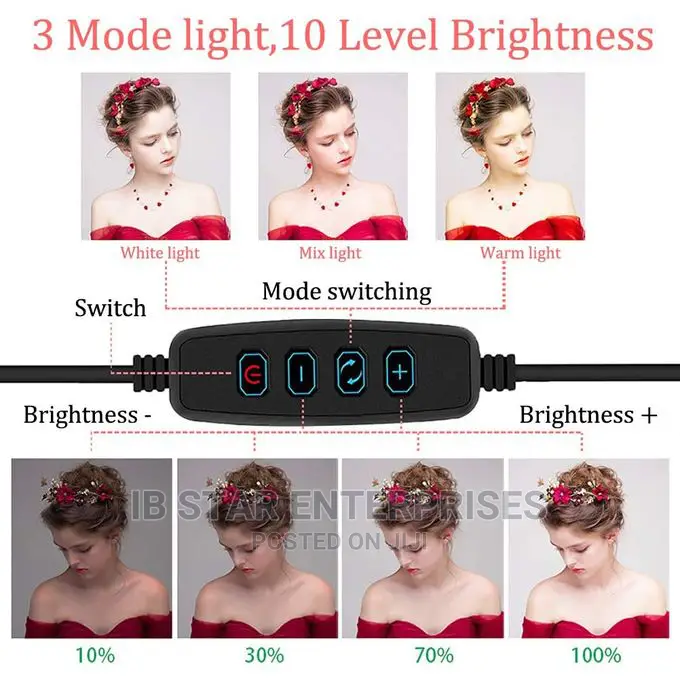 33CM LED Ring Light Dimmable for DSLR/Camera/Smartphone