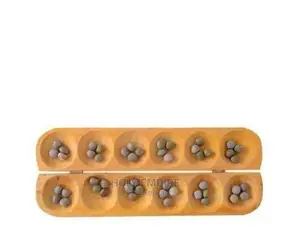 Opon Ayo" Board Game With 48 Seeds