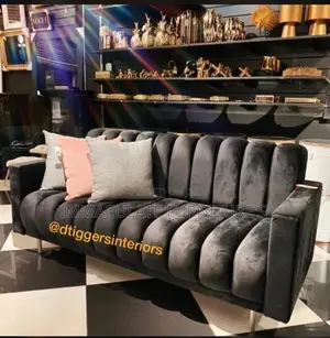Luxury 7 Seater Living Room Fabric Royal Chair