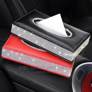 Rhinestones Tissue Leather Box