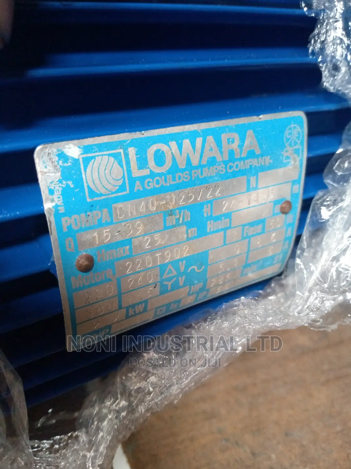 Lowara Water Pump 2.5hp