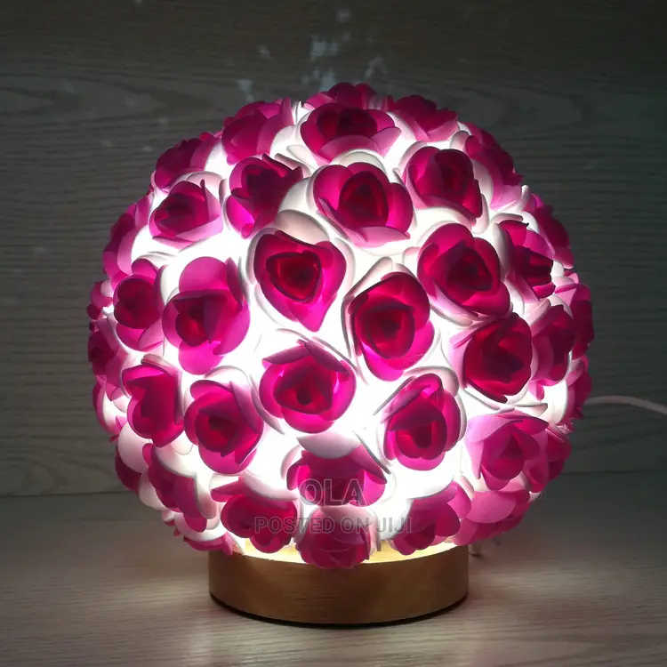 Rose Desk Bedroom Love Lovers Lamp