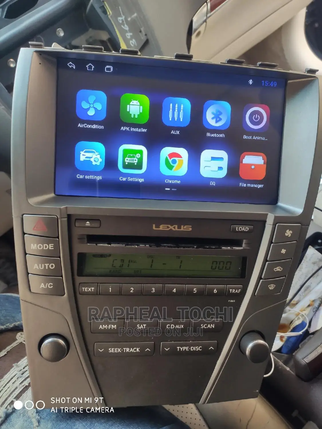 Lexus Es 350 Andriod Player 2007 to 2012