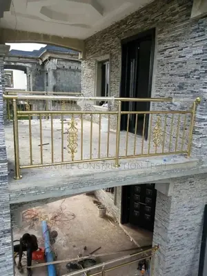 Sus 304 Handrail With Torch of Gold