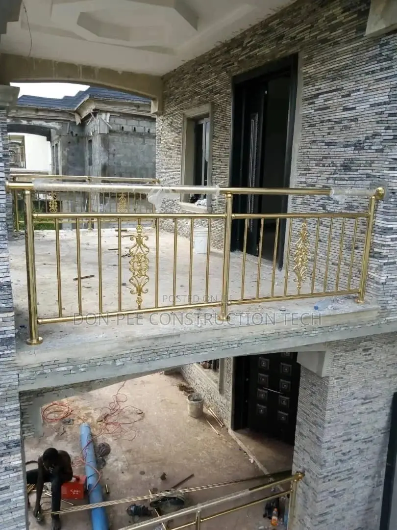 Sus 304 Handrail With Torch of Gold