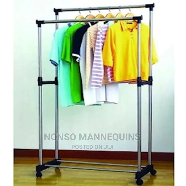 Double Pole Telescopic Cloth Racks