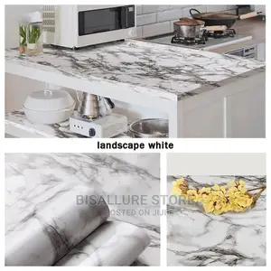 White and Grey Marble Wallpaper Sticker -AO2