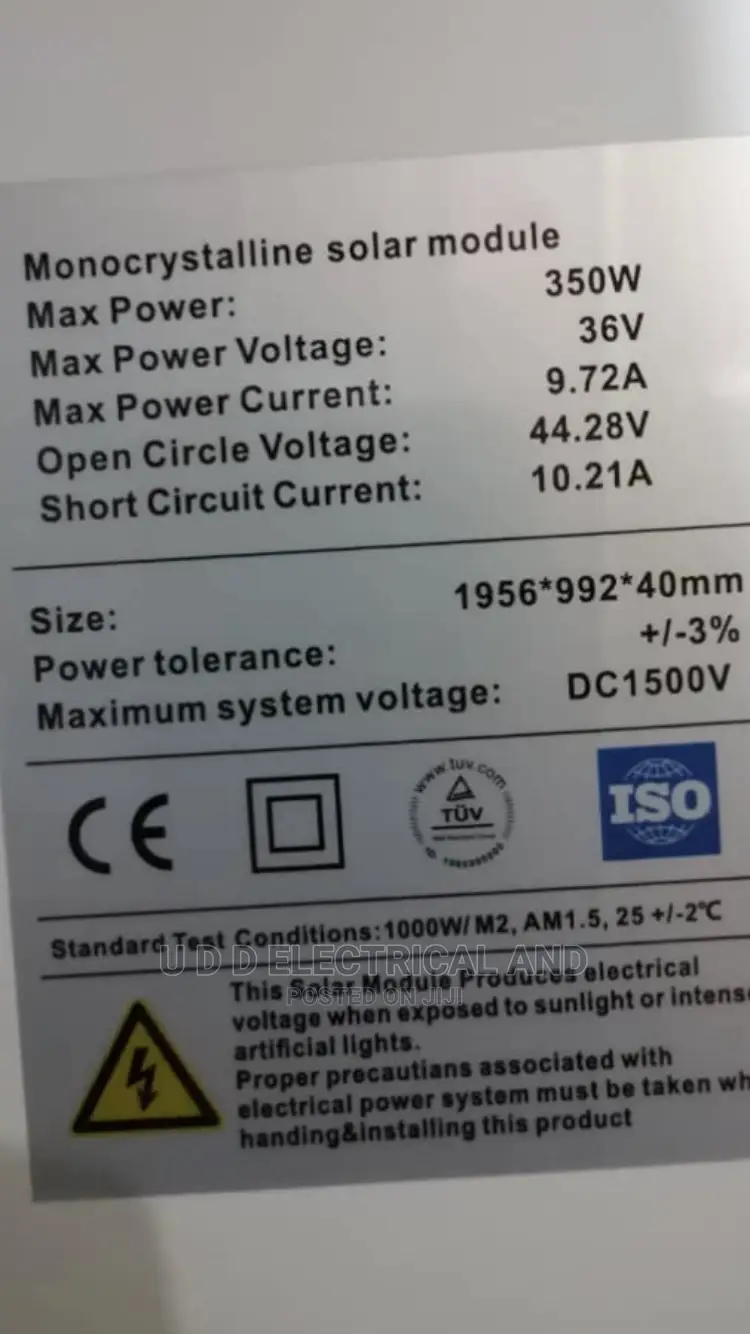 350w Solar Panel Quality With Guarantee