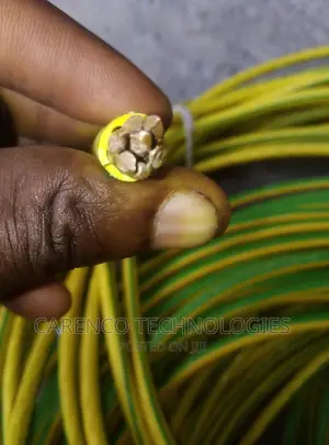 35mm Single PVC Cable, Green and Yellow Coated