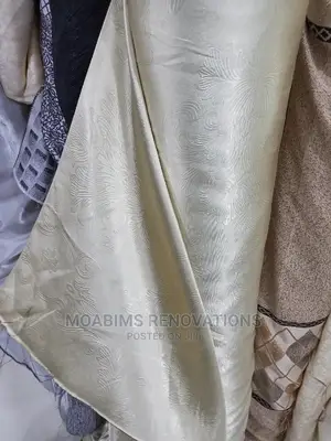 Quality Cream and Light Gold Curtains Fabrics