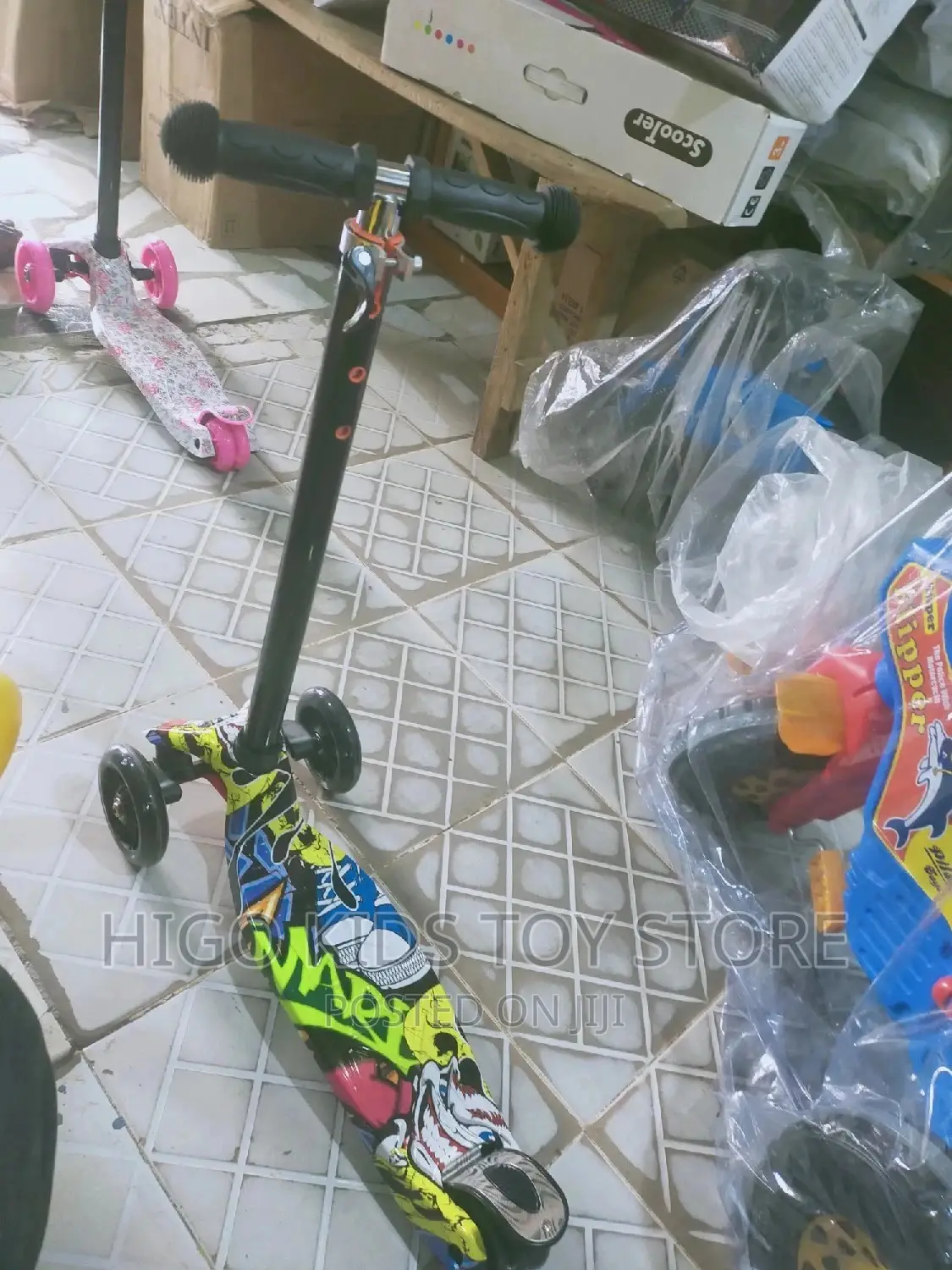 Children Playing Scooter