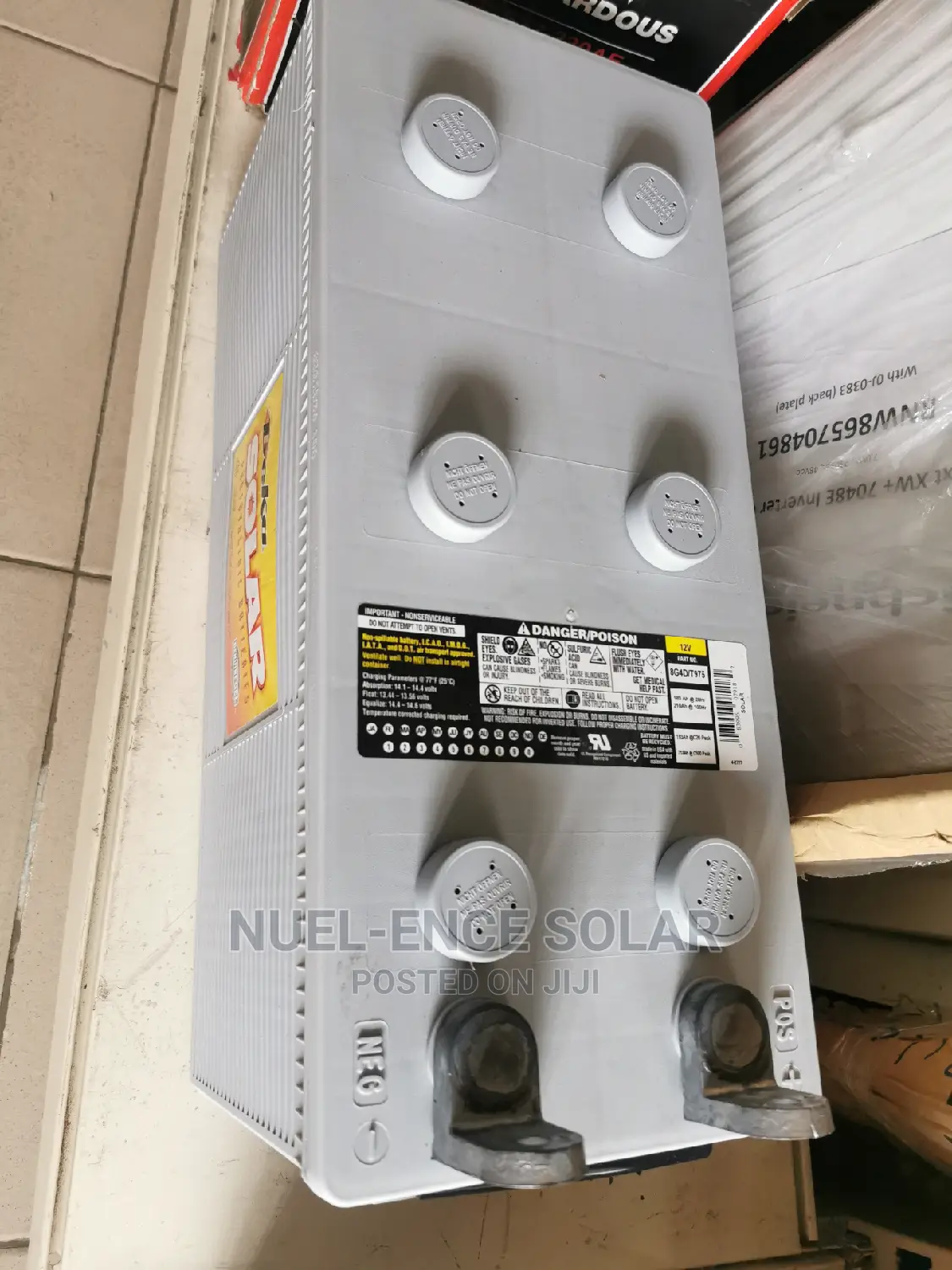 12v 250ah Deka Photovoltaic Battery.