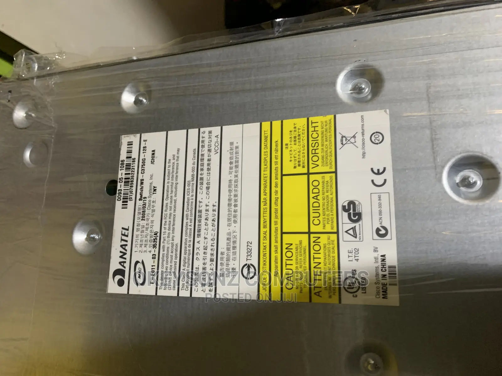 WS Cisco 3750G 12 Ports E Fiber Switch