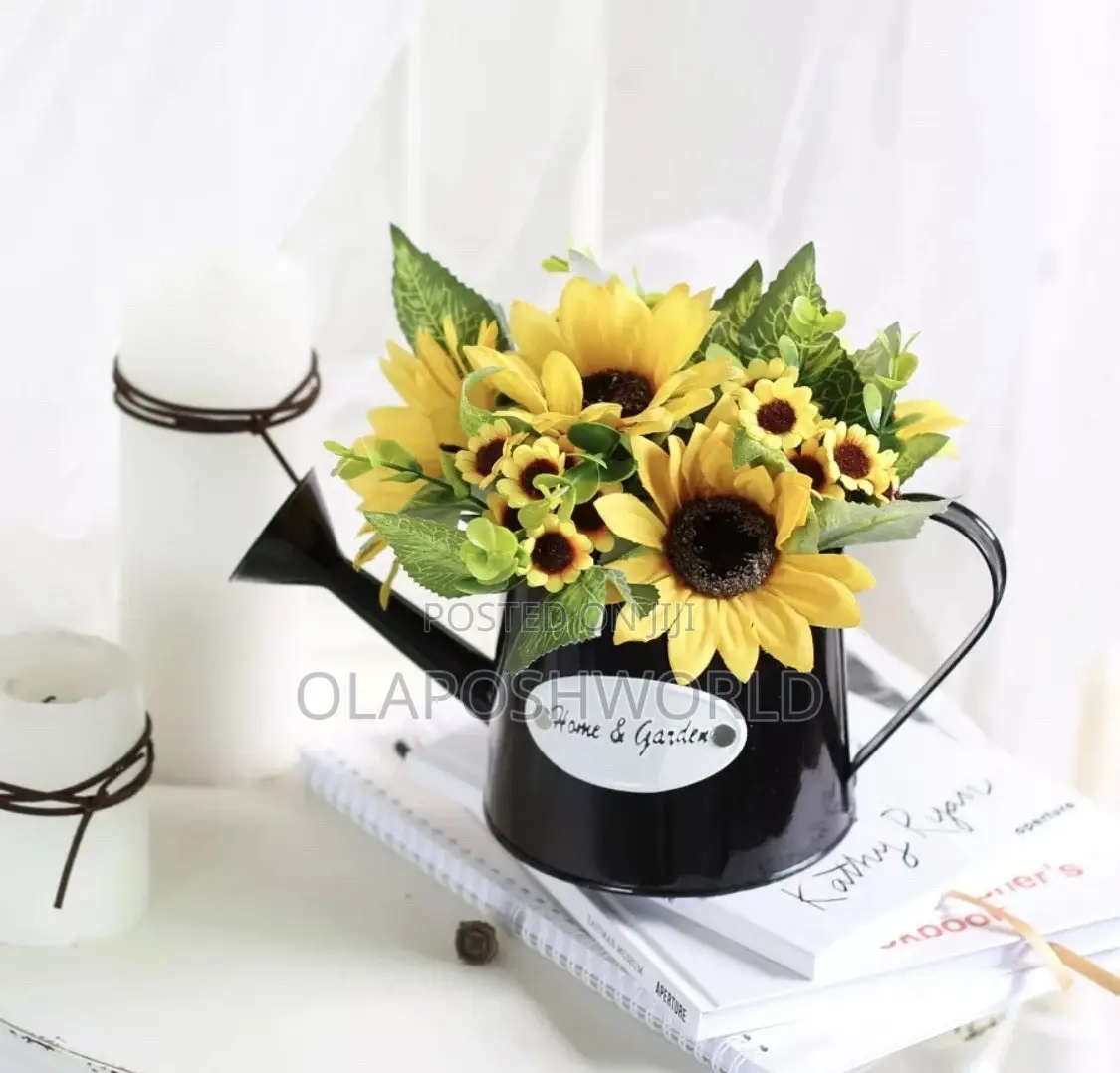 Kettle Sunflower Home Decor