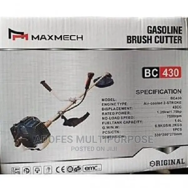 Maxmech Gasoline Brush Cutter Or Grass Cutting Machine