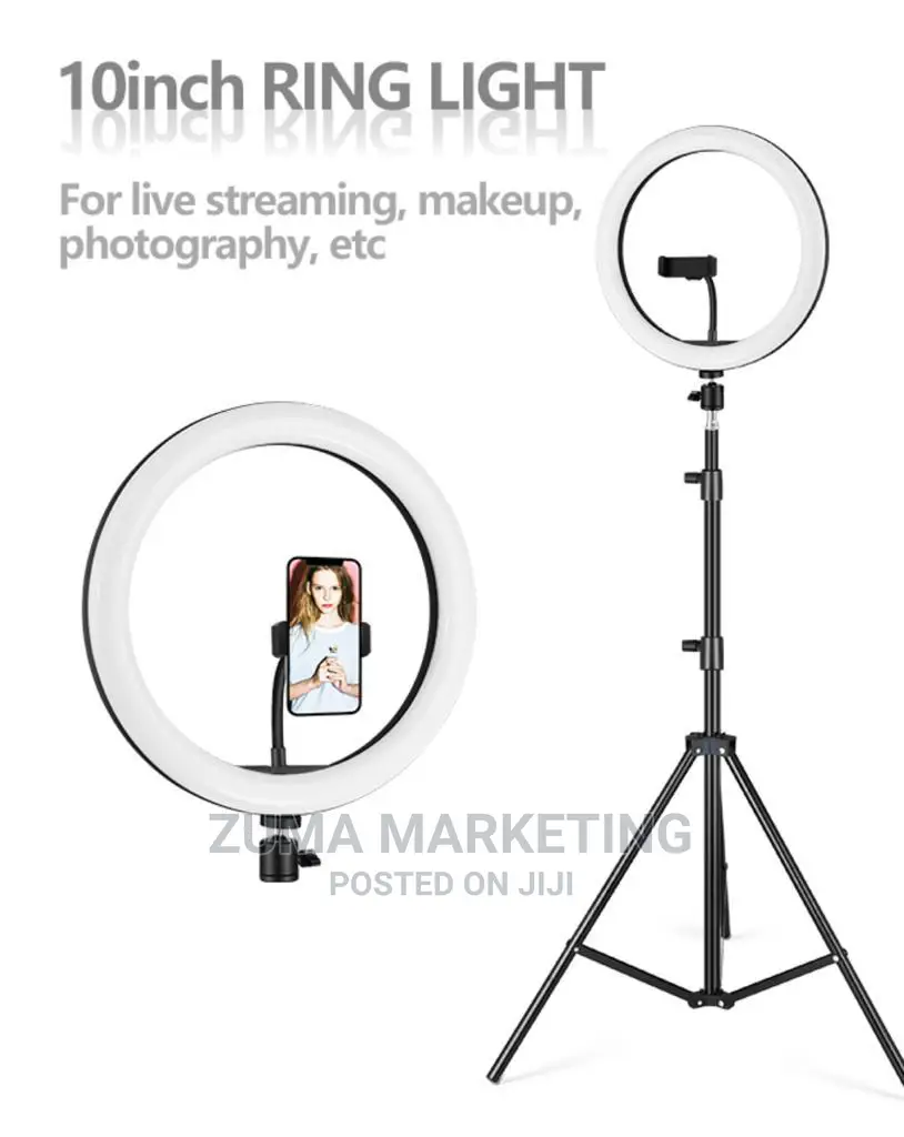 10'' LED Ring Light With Remote Control and Tripod Stand