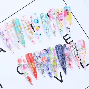 Pattern Flower Animal Foil Transfer Decals Sticker Nail Art