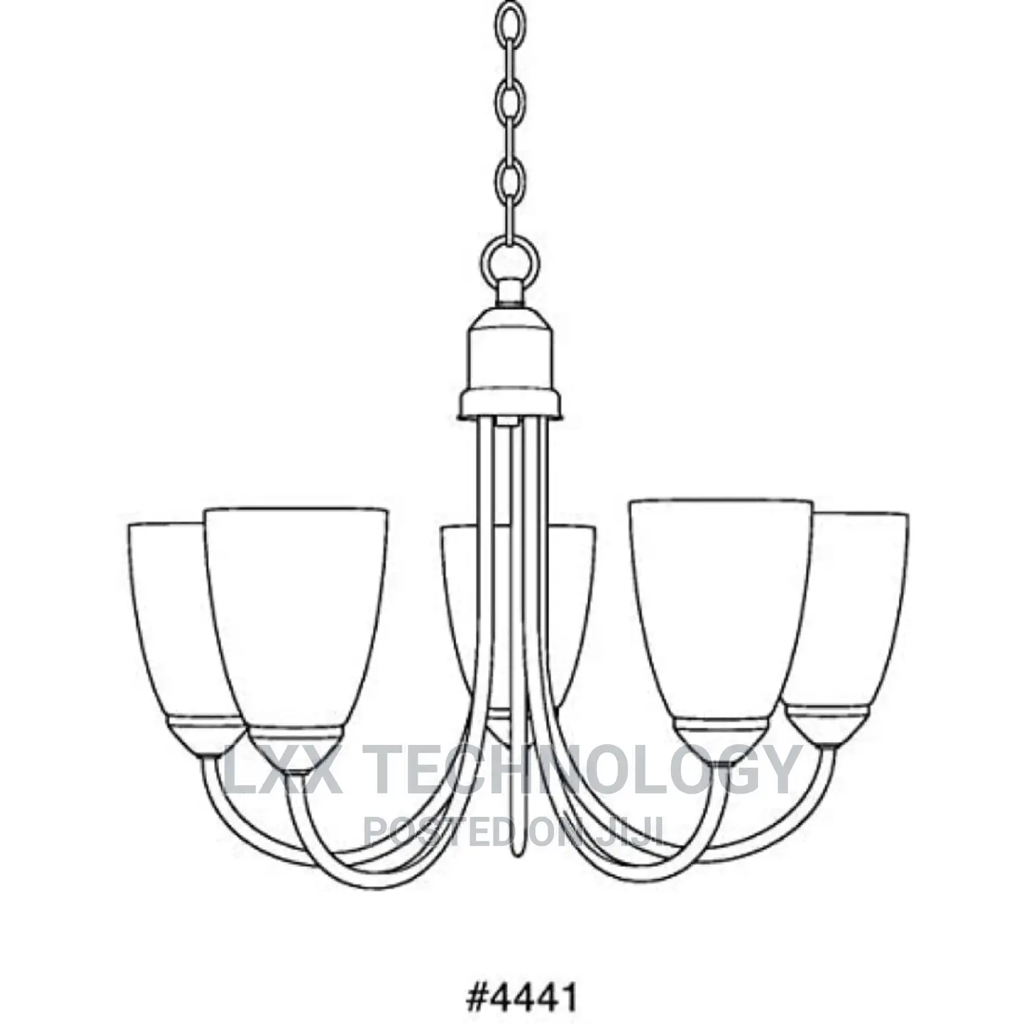 Progress Lighting 5-Light Chandelier, Brushed Nickel