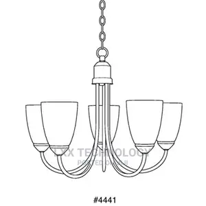 Progress Lighting 5-Light Chandelier, Brushed Nickel