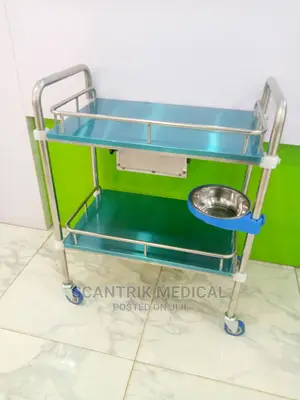 Strong and Sturdy Medical Stainless Steel Instrument Trolley