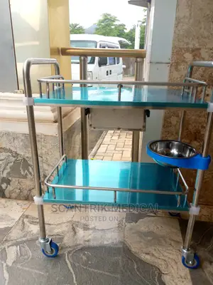 Two-Layer Drawers Stainless Steel Hospital Cart