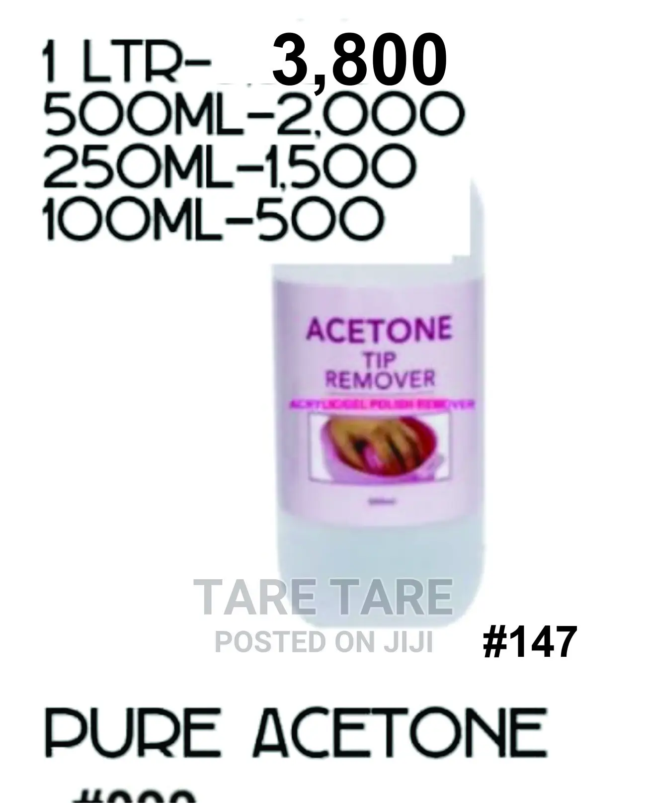 Pure Acetone Acrylic Polish Remover 500ml