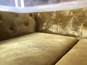 7seater Chesterfield Sofa Design With Plated Leg Available