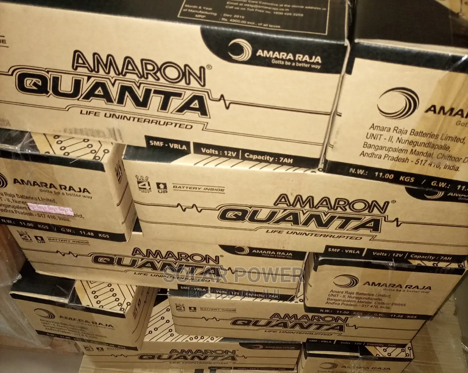 Ups Battery Amaron Quanta Battery 12v7ah